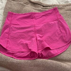 Lululemon Pink Speed Up High-Rise Lined Short 4”